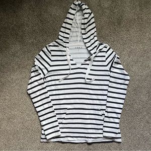 Loft striped hooded top in like new condition